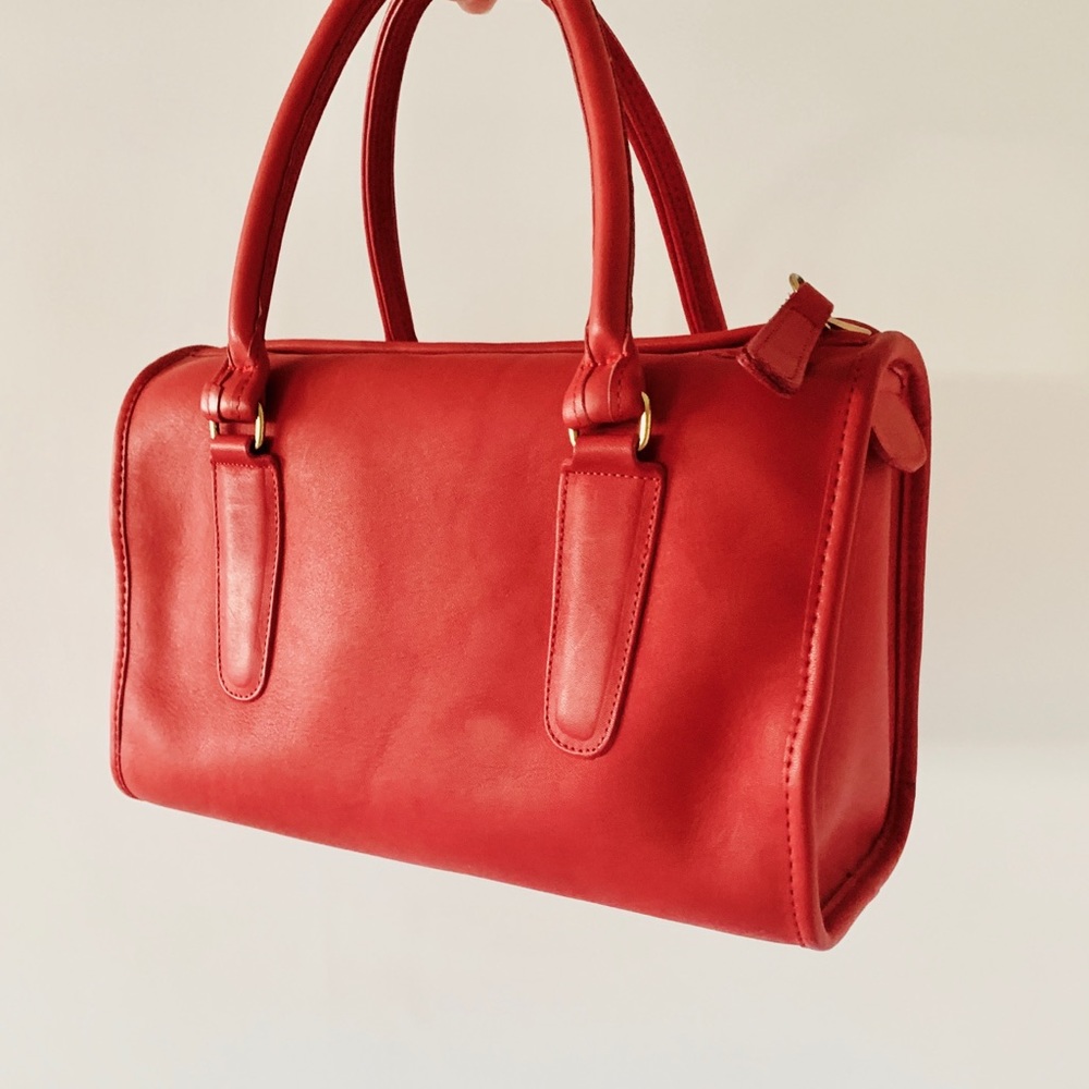 Vintage Ultra Rare Red Coach Madison Speedy Purse